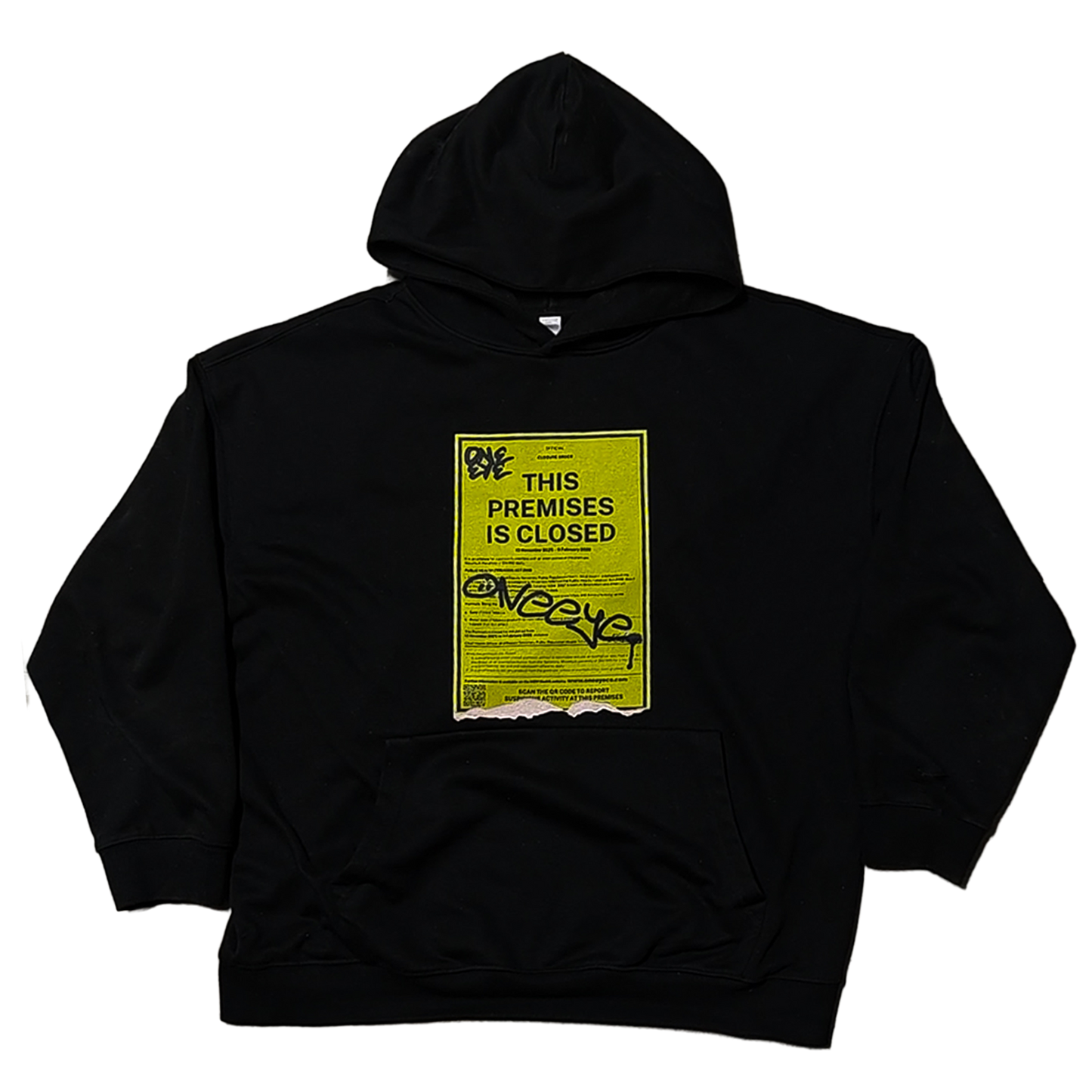 "PREMISES CLOSED" Black Hoodie