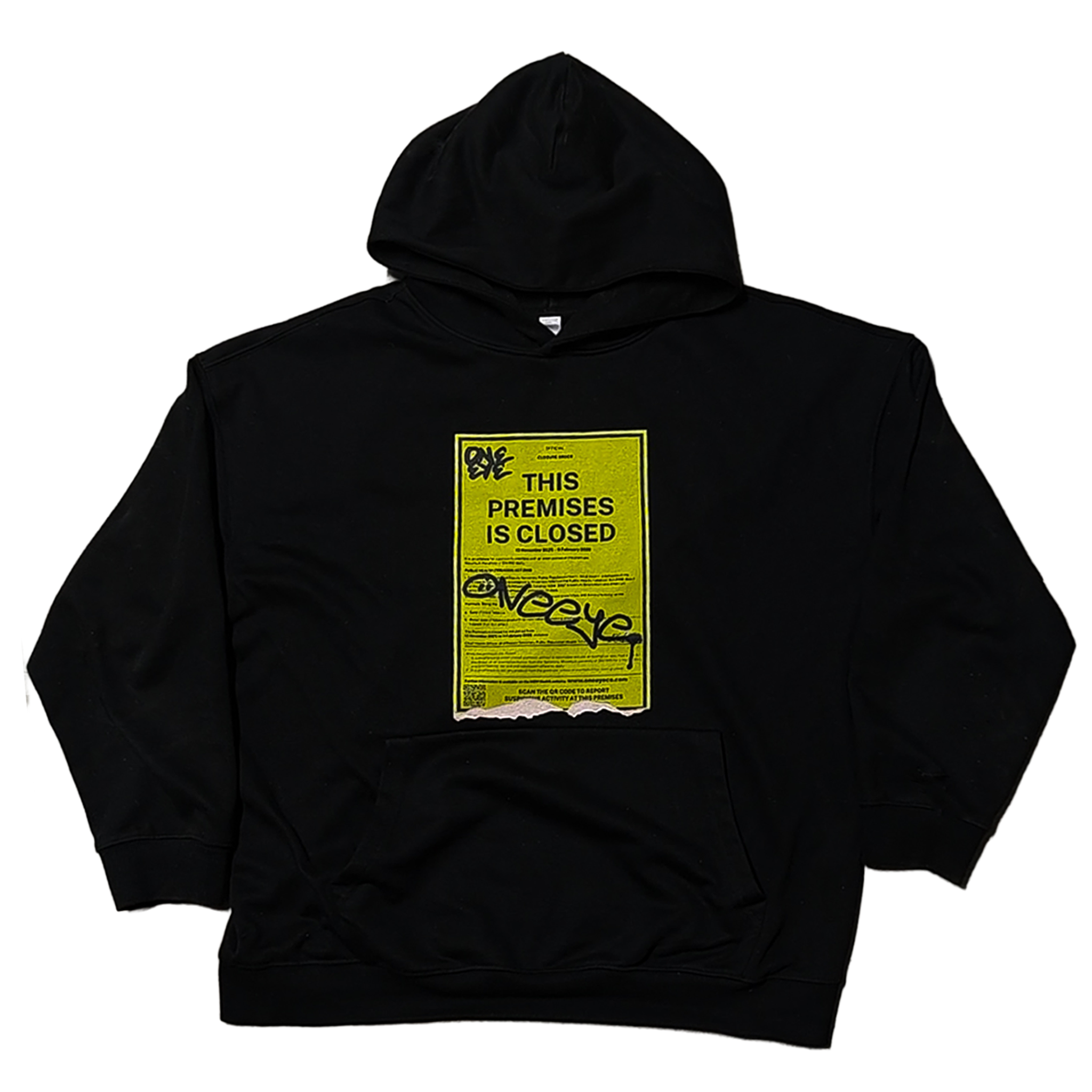 "PREMISES CLOSED" Black Hoodie