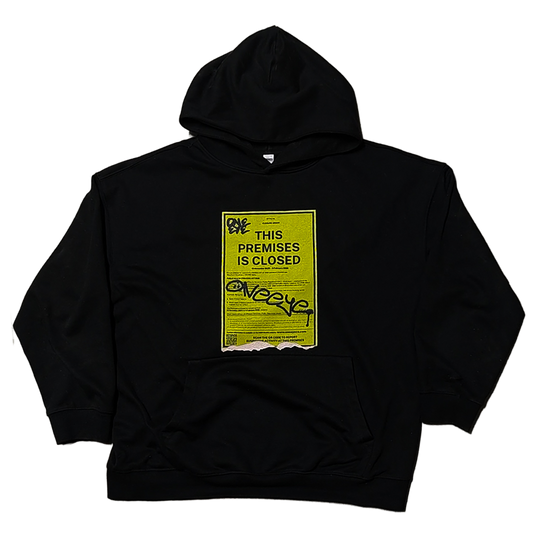"PREMISES CLOSED" Black Hoodie