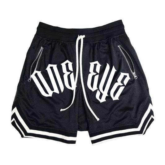 "SAINTS" Black Basktball Shorts